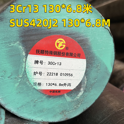 A barra de aço inoxidável 420j2 de ASTM A276 forjou os eixos redondos 30cr13 130mm