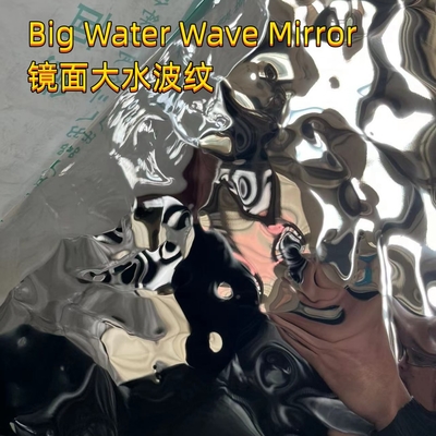 304 316 Espelho de estampação Chapa de aço inoxidável Onda de água para parede 2000mm 0,6mm