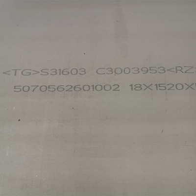A placa de aço inoxidável NO.1 da PLACA ASTM A240 316L dos SS 316L terminou a largura de 2000mm