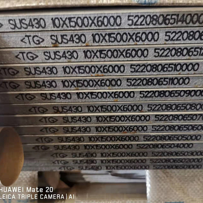 As placas de aço inoxidável do padrão 430 laminados a alta temperatura de JIS G4304 430 SUS430 SS chapeiam
