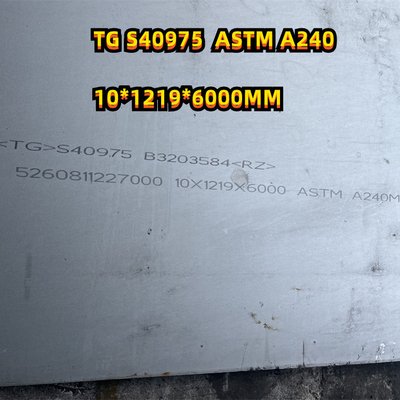 Composição quimica de aço inoxidável laminada a alta temperatura 40.0mm de folha de dados da placa S40975