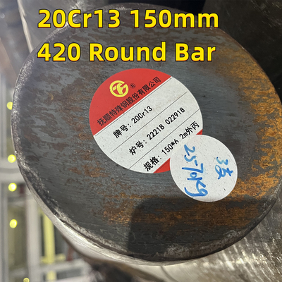 a barra redonda de aço inoxidável de 20Cr13 OD 170mm forjou o eixo Rod ASTM A276 420