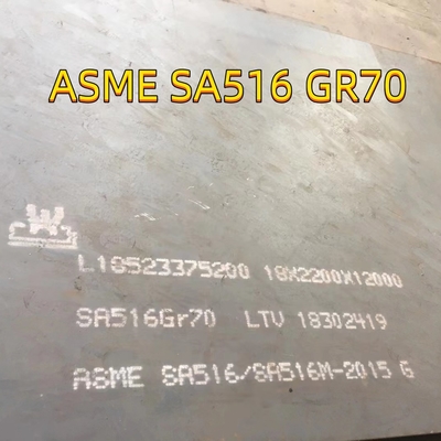 ASTM A516 GR 70 N Placa de aço para caldeira para recipientes sob pressão