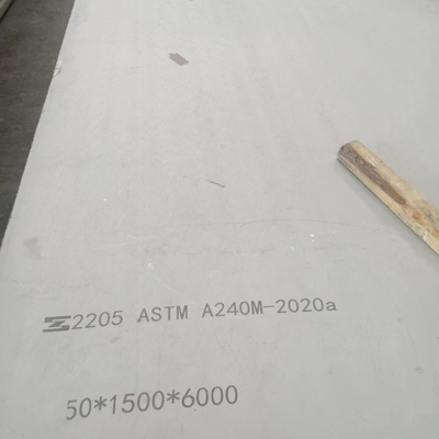 ASTM A240 S32205 S31803 2205 Chapa duplex de aço inoxidável laminada a quente 20*2000*6000mm