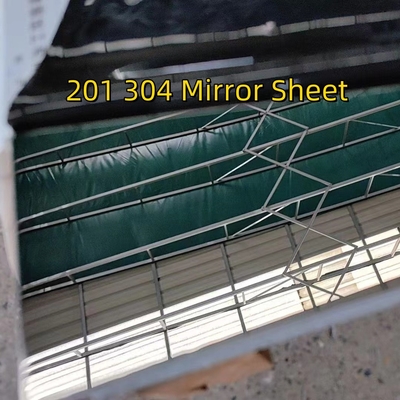 Um lado espelho brilhante com papel protetor e outro lado Matt 304 chapas de aço inoxidável 4 pés x 8 pés