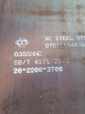 A oxidação preservou a categoria da placa de S355J2WP 2000*6000mm Corten um padrão de ASTM A558