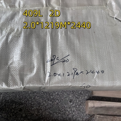 Folha de aço inoxidável laminada a frio ASTM A240 Grau 409L Espessura 0,5 - 3 mm