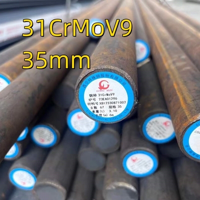 Nitruração de aço D 35mm Material 1.8519 31CrMoV9 Tratamento térmico e usinagem Rod de solo de aço laminado a quente
