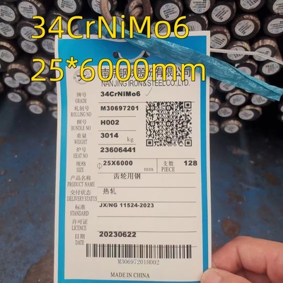 34CrNiMo6 Barras redondas de aço de liga apagada normalizadas Annealed DIN 1.6582 OD 25mm