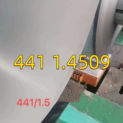 Aisi 441 1.4509 0,8 mm Chapa de aço inoxidável 2D Superfície 1220*2440mm Para indústria automotiva