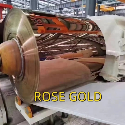 ROSE GOLD 0.5*1220x2440mm Aço inoxidável Lâmpade de espelho para decoração de teto