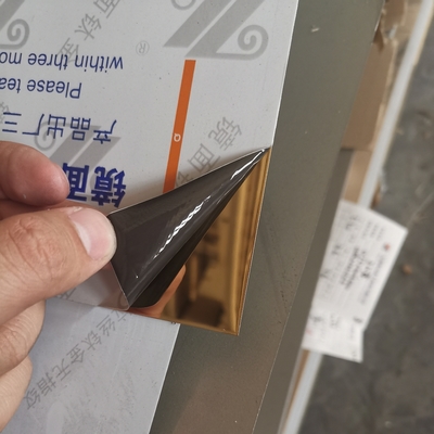 ROSE GOLD 0.5*1220x2440mm Aço inoxidável Lâmpade de espelho para decoração de teto