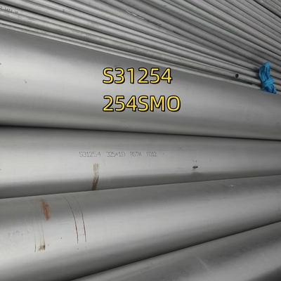 UNS S31254 (254SMO) Tubos sem costura OD: 38,1 mm Espessura do tubo: 3 mm Comprimento 6M