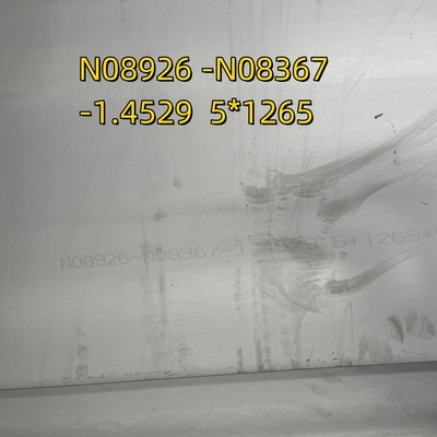 N08926 N08367 DIN1.4529 Chapa de aço inoxidável 5*1265*6000mm NO.1 AL-6XN Liga incolor 25-6Mo