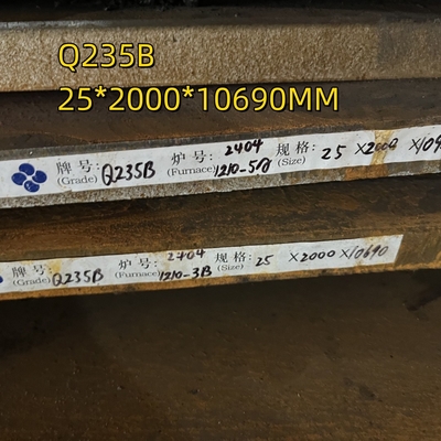 Espessura da chapa de aço carbono 3-60 mm laminada a quente Q235 S235JR SS400 para estrutura