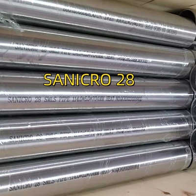 SANICRO 28 UNS N08028/W. Nr. 1.4563 SMLS TUBES ALIAgem28 Tubos de aço inoxidável 114*5*6000
