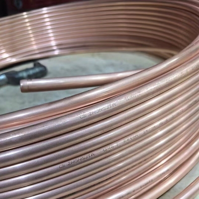 Tubo de cobre puro 99,9% JIS H3300 OD 1 1/4 ′′ x 2 mm x L 3500 mm Tubo de cobre vermelho 9.5*1.5