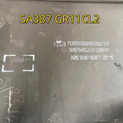 ASTM SA/A387 GR11 CL2 Chapa de aço ligado 6000 x 2000 x 10 mm Chapa de aço para recipientes de pressão de caldeira