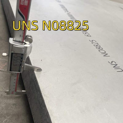Tamanho da chapa: 4×8×10 mm de espessura Material Grau Inconel 825 Chapa de aço ligado