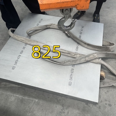 Tamanho da chapa: 4×8×10 mm de espessura Material Grau Inconel 825 Chapa de aço ligado
