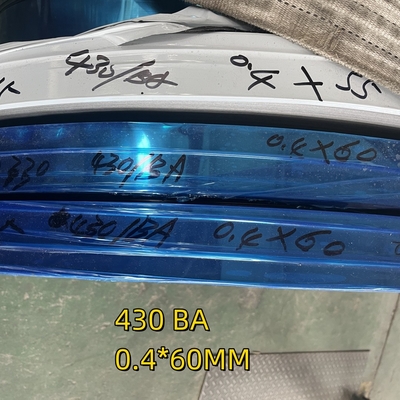 SS Faixa de bobina de aço inoxidável 430 com revestimento de Ba e PVC
