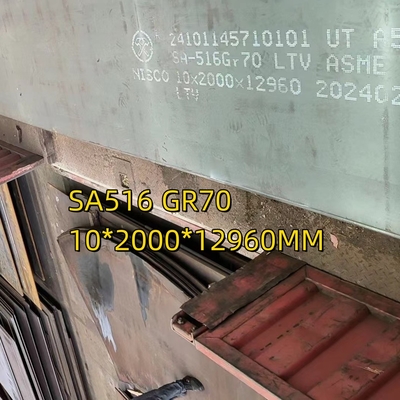 Chapa de aço carbono ASTM A-516 Gr 70 (largura 6 ft x comprimento 40 ft) espessura 3/8 IN de acordo com a EN10204 3.1 Cert