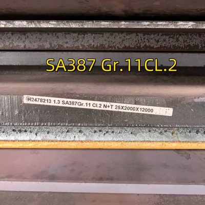 SA387 Gr.11CL.2 Placa de aço de caldeira 25*2000*12000MM Placa de aço de liga molhada de cromo