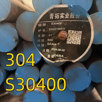 ASTM A276 Grau 304 SS304 S30400 1.4301 Barra Redonda Brilhante Polida OD 150MM