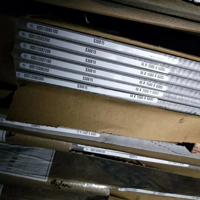 Astm A240 DIN / EN 1.4835 253MA UNS S30815 Chapa de aço inoxidável laminada a quente 8.0*1500*6000mm