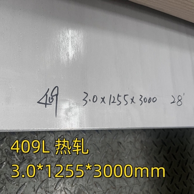 SUH409L/SUS409L 1.4512 Placa de aço inoxidável 3.0*1255*3000MM Superfície 1D Para Peças de Escape de Automóveis