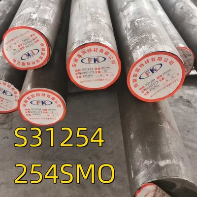 UNS S31254 Avesta 254SMO Ligações laminadas a quente F44 Barras redondas de aço inoxidável OD 80 mm
