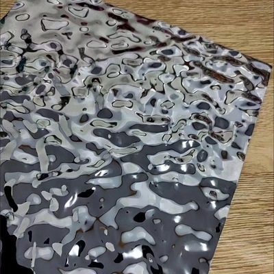 Efeito de ondulação SUS304 201 Efeito de espelho Ondulação de água Chapa de aço inoxidável 1.0*1220*2440mm