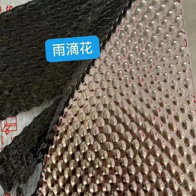 SUS304 1.0*1220*2440MM Forma de gota de água Estampada Decorativa Estampada Chapa de aço inoxidável
