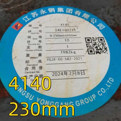 AISI 4140 Scm440 42CrMo4 1.7225 QT Barra redonda de aço forjado laminado a quente OD 290mm