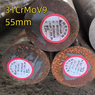 Material 31crmov9 din 1.8519 en 10085-2001 barras redondas laminadas a quente de aço ligado de diâmetro 55 mm