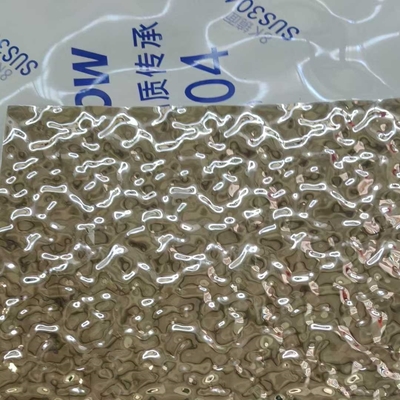 SUS304 Lata de aço ondulado de água de ouro padrão médio grande 0,8 * 1220x2440mm