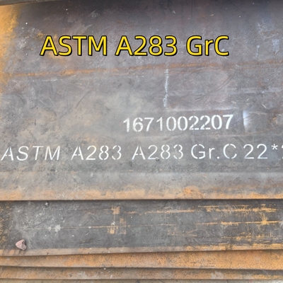 ASTM A283 Classe C 1500x6000x25 mm Placa MS laminada a quente Placa de caldeira de aço carbono
