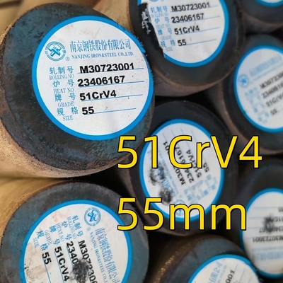 Rodas laminadas a quente de liga de moagem de ressaca 51CrV4 comprimento 6m ASTM AISI 6150 DIN1.8169 barra redonda de aço