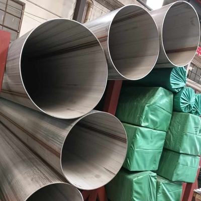 Tubos soldados de aço inoxidável 14", CON COSTURA, ASME B36.19M, SCH 10, BE, ASTM A312 GR. TP304