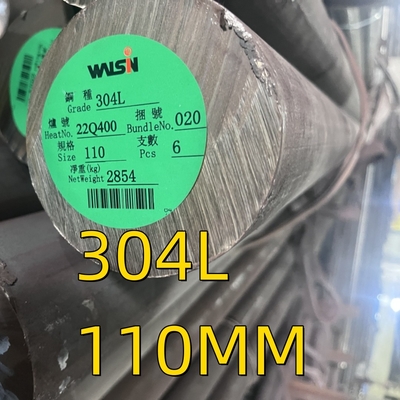 Aço inoxidável 304 barra redonda preta brilhante acabado AISI 304L barra de sol de aço inoxidável OD 110MM