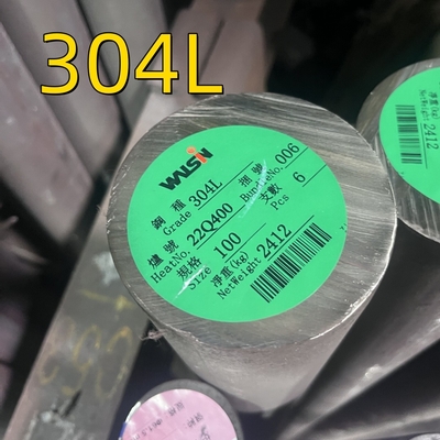 Superfície preta brilhante polida barra redonda de aço inoxidável 304L / SS 304 Rod com comprimento personalizado 6M