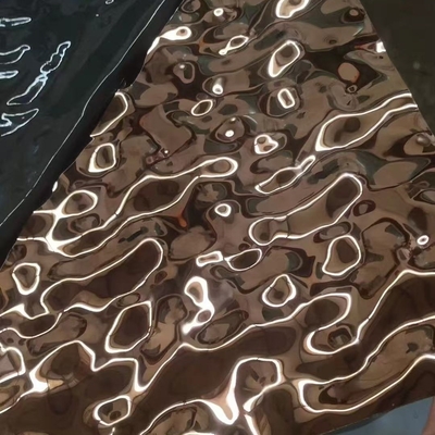 Personalizar grande onda de água ondulação chapa de aço inoxidável para painel de parede decoração de teto de hotel