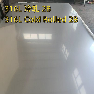 Folha de aço inoxidável laminada a frio SUS 316L 1,5 mm x 2000 mm x 3000 mm
