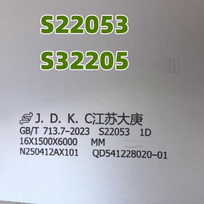 S32205 Aço Duplex Espessura 3-60mm 2000*6000mm Aço Duplex 2205 S31803 Placa