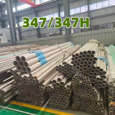 Tubo sem costura de aço inoxidável ASTM SA312 TP347/347H para permutador de calor X7CrNiNb18-10 Tubo redondo