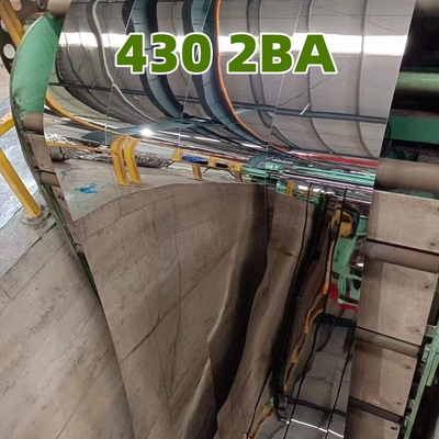 SUS430 2BA Chapa de aço inoxidável laminada a frio 8K Superfície de espelho com PVC Flim 1.2*1250*2500mm