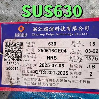 Endurecimento EURONORM 1.4542 X5CrNiCuNb 16-4 17-4PH 630 Barras redondas de aço inoxidável 16 mm Tratamento por solução