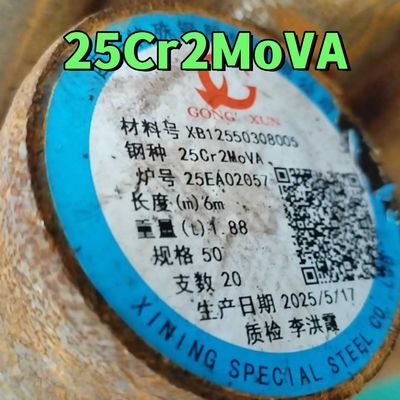 Barras redondas de aço ligado laminado a quente 25Cr2MoVA 50*6000mm para parafusos e porcas de turbinas a alta temperatura