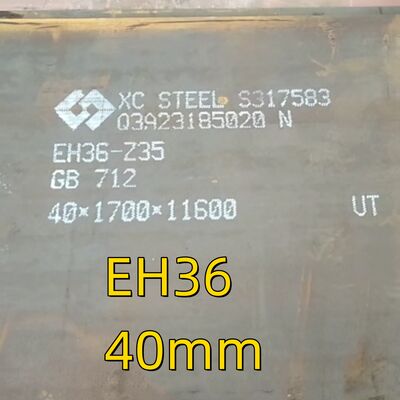 CCS BV ABS EH36 Placa de aço de construção naval laminada a quente de alta resistência Força de impacto a -40 °C com pintura anti-ferrugem