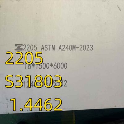 ASTM A182 F51 Chapa de aço inoxidável 38*1220*2440mm S31803 1.4462 Chapa de aço duplex